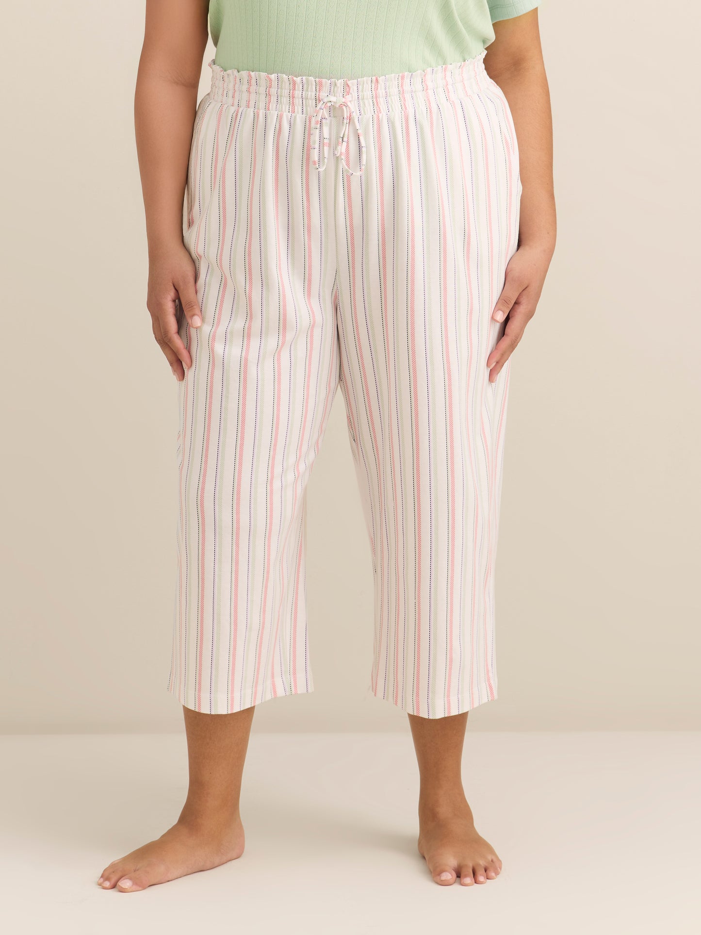 Printed Straight-Leg Pyjama Capri Pant - ti Voglio