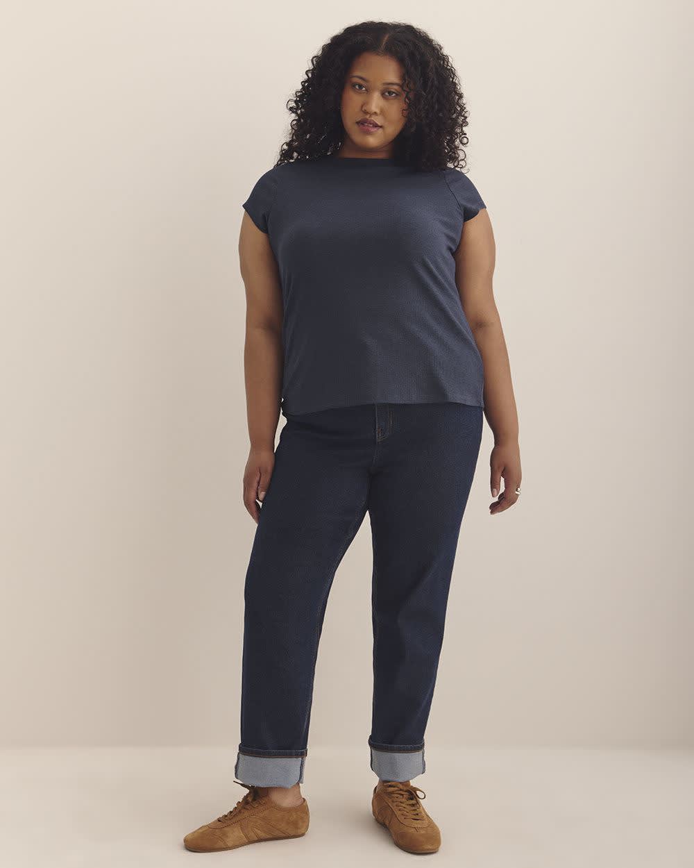 T-shirt ajusté côtelé à  col rond - Essentiels PENN.