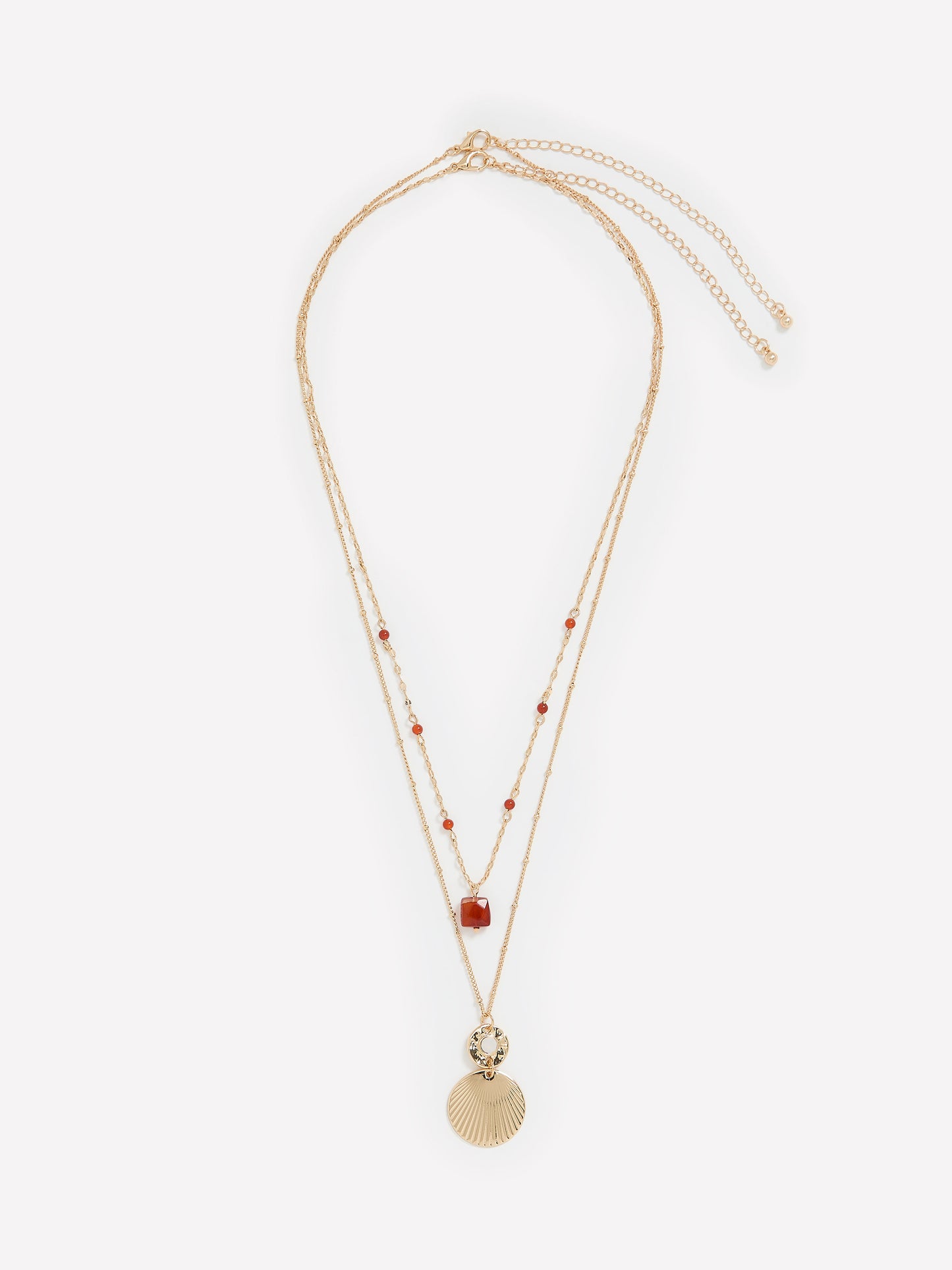 Medium Length Necklace with Pendant, Set of 2