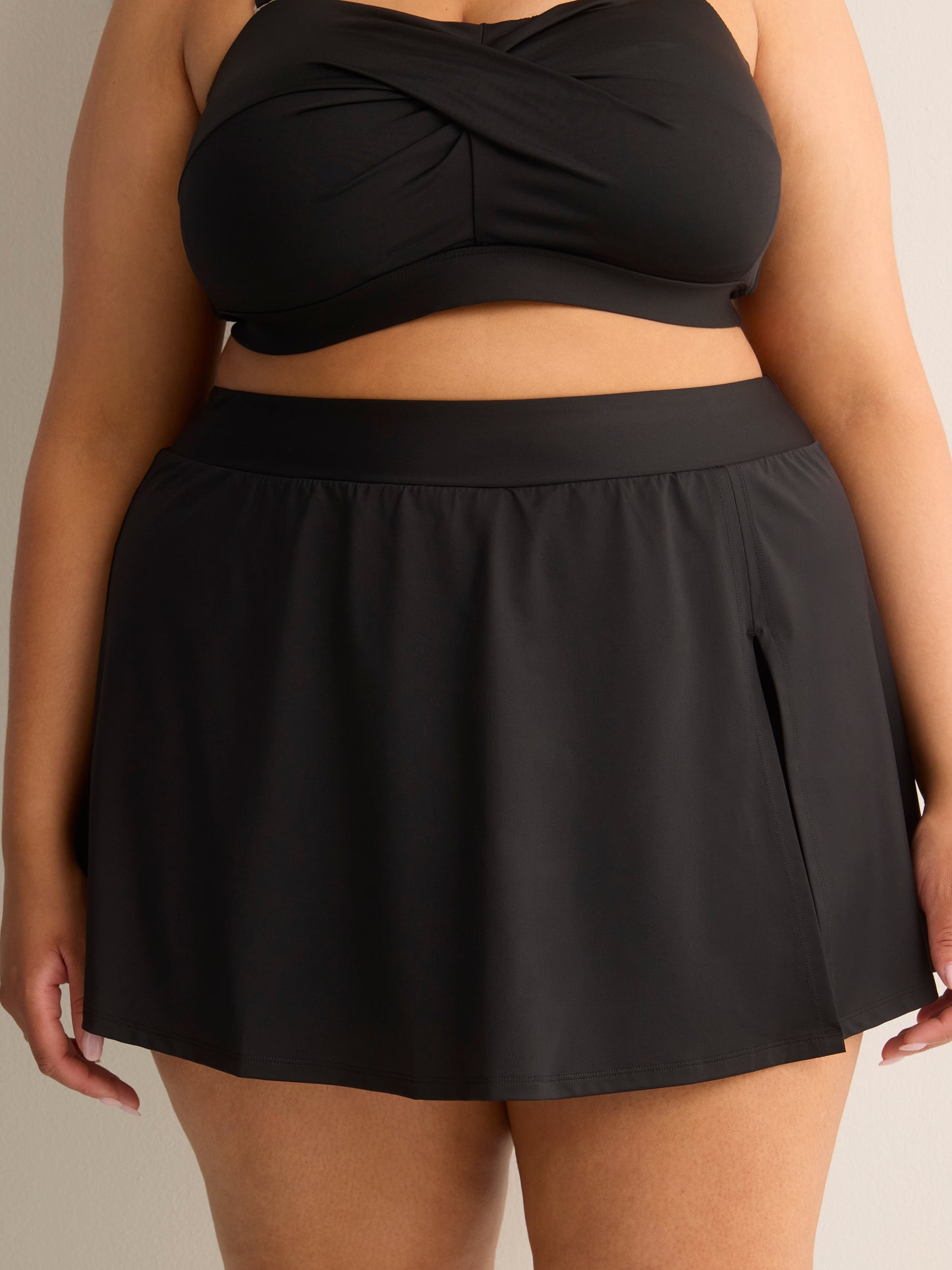 Black Skirtini Swim Brief