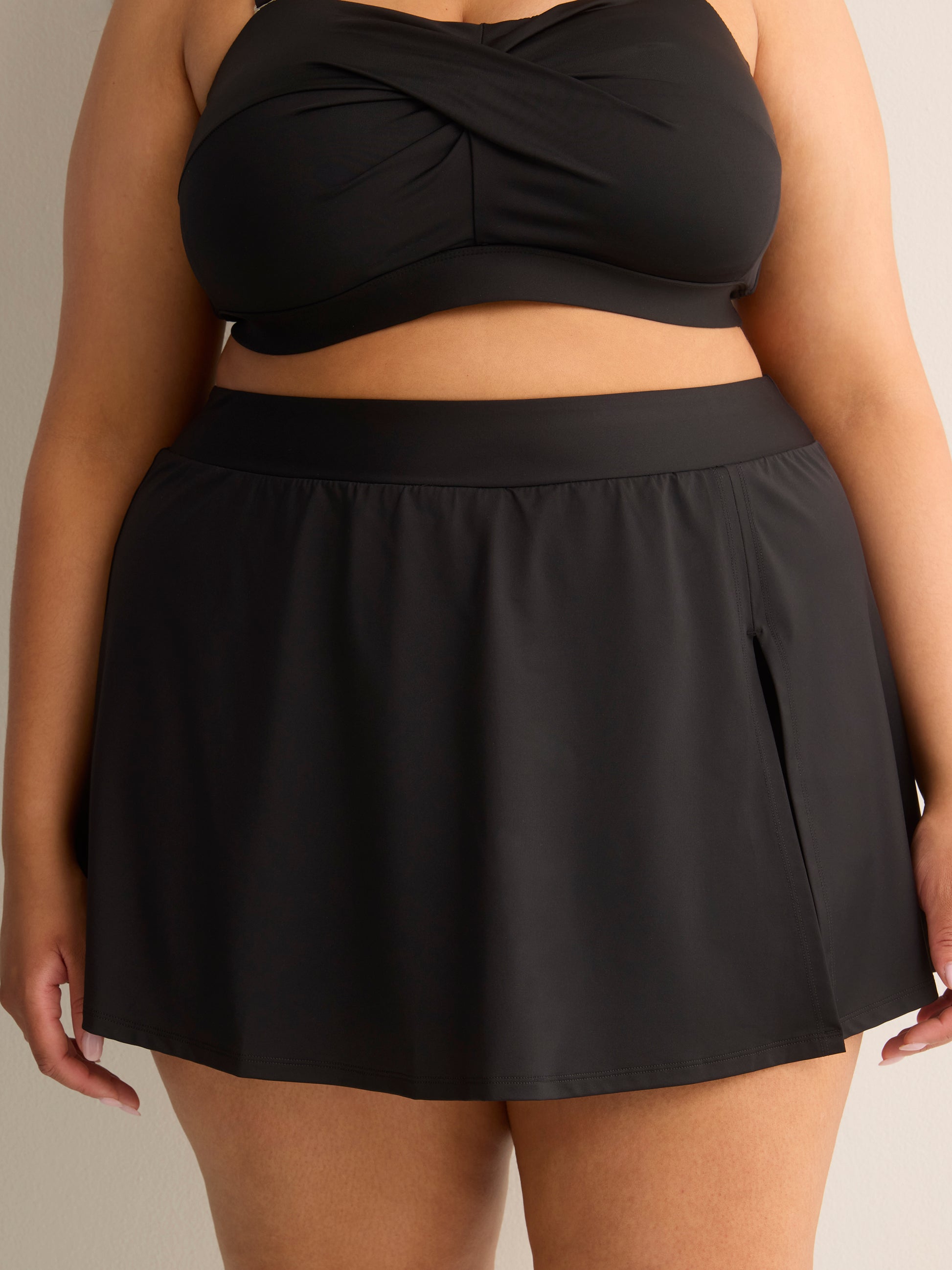 Black Skirtini Swim Brief