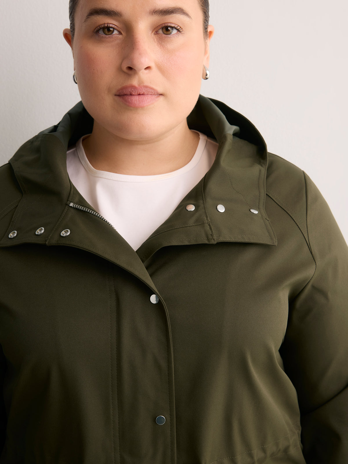 Long Hooded Rain Jacket