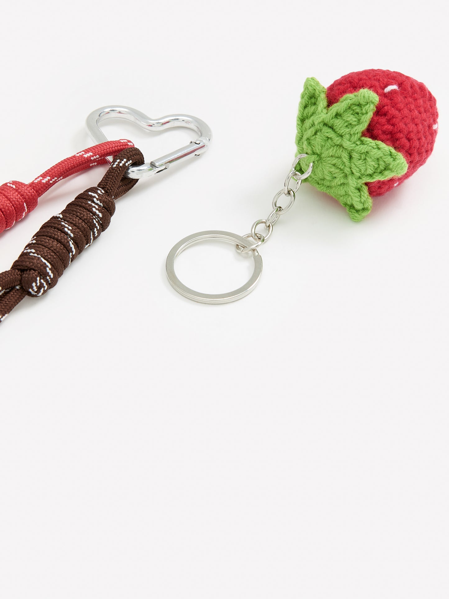 Strawberry Keychain with Ropes