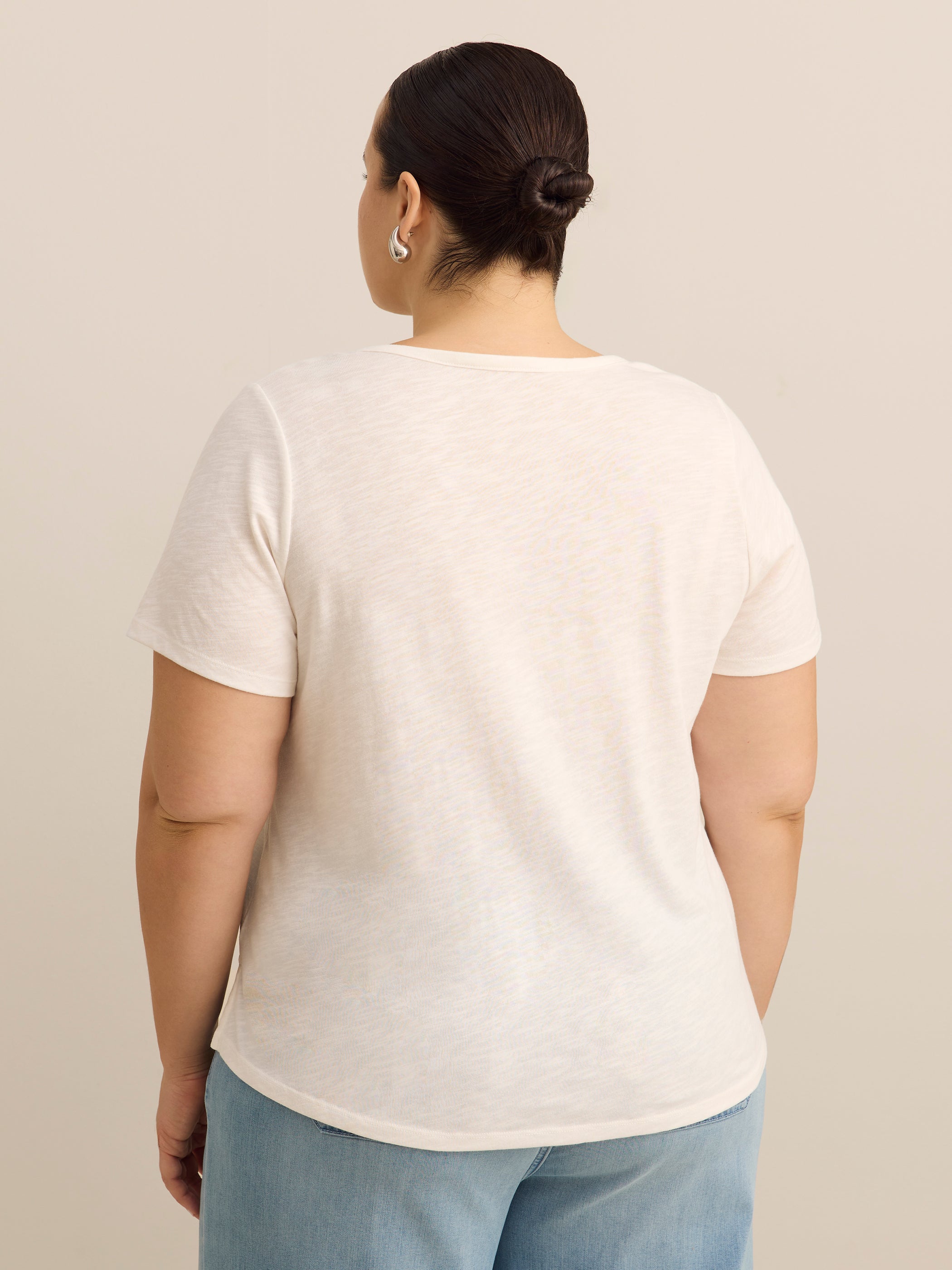 Short-Sleeve Henley T-Shirt with Snaps