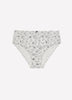 High-Cut Heather Cotton Brief with Dotted Floral Print - ti Voglio