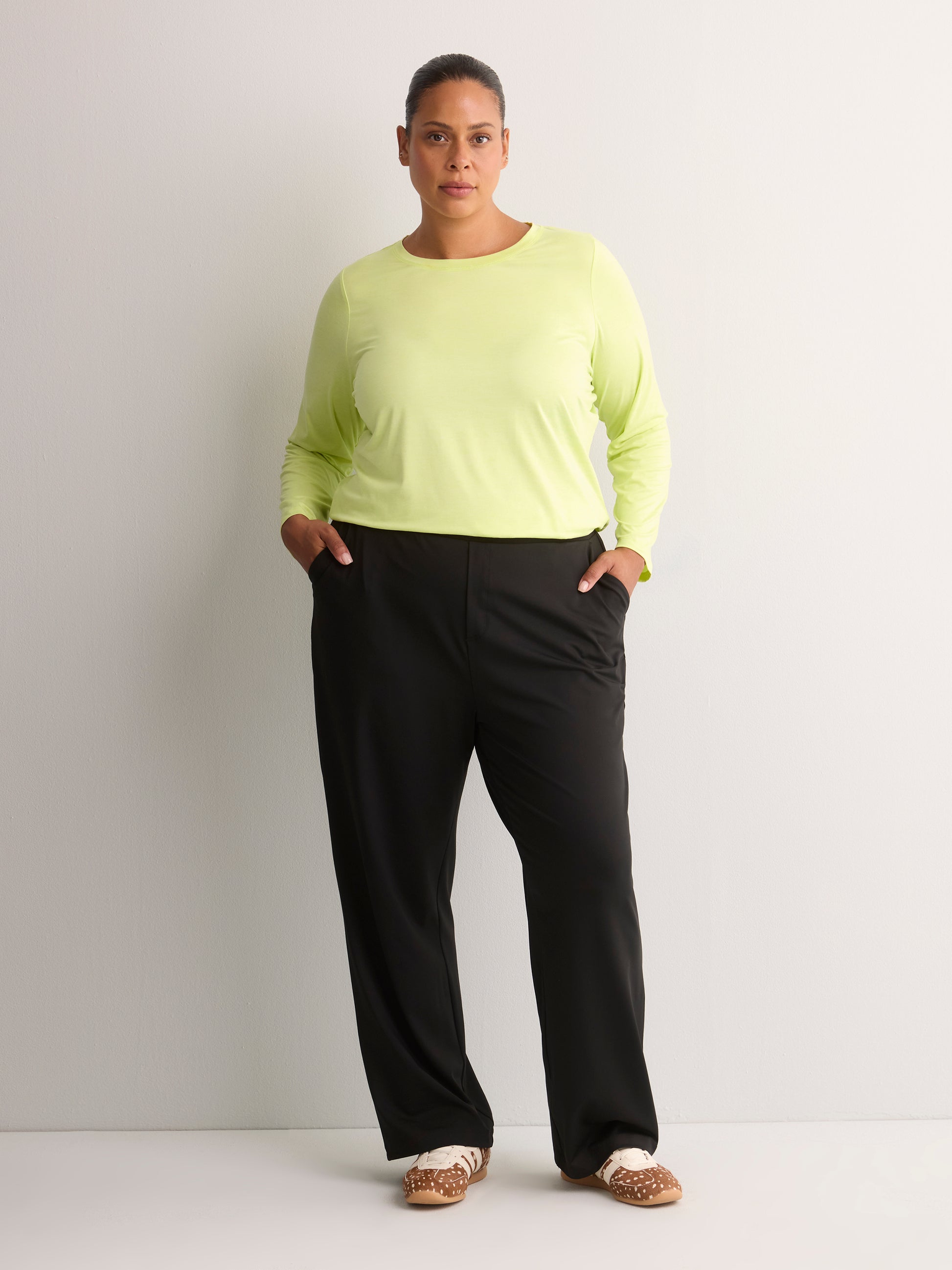 Black Hybrid Straight Pull-On Pant - Active Zone