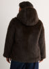 Dark Brown Faux-Fur Hooded Coat