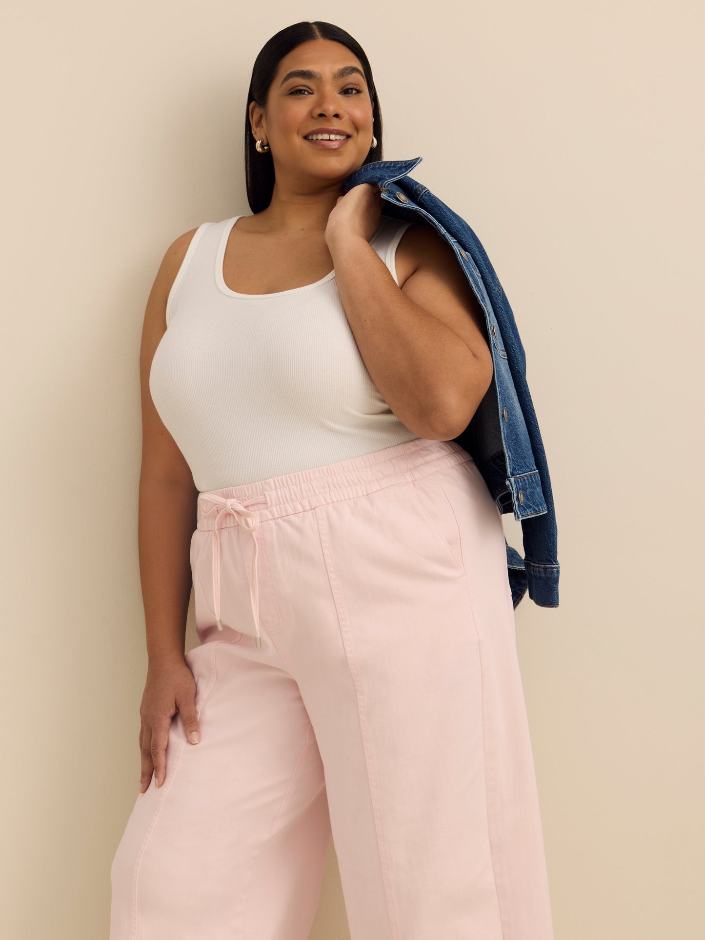 Jean court à jambe large et à  taille mi-haute - d/C JEANS