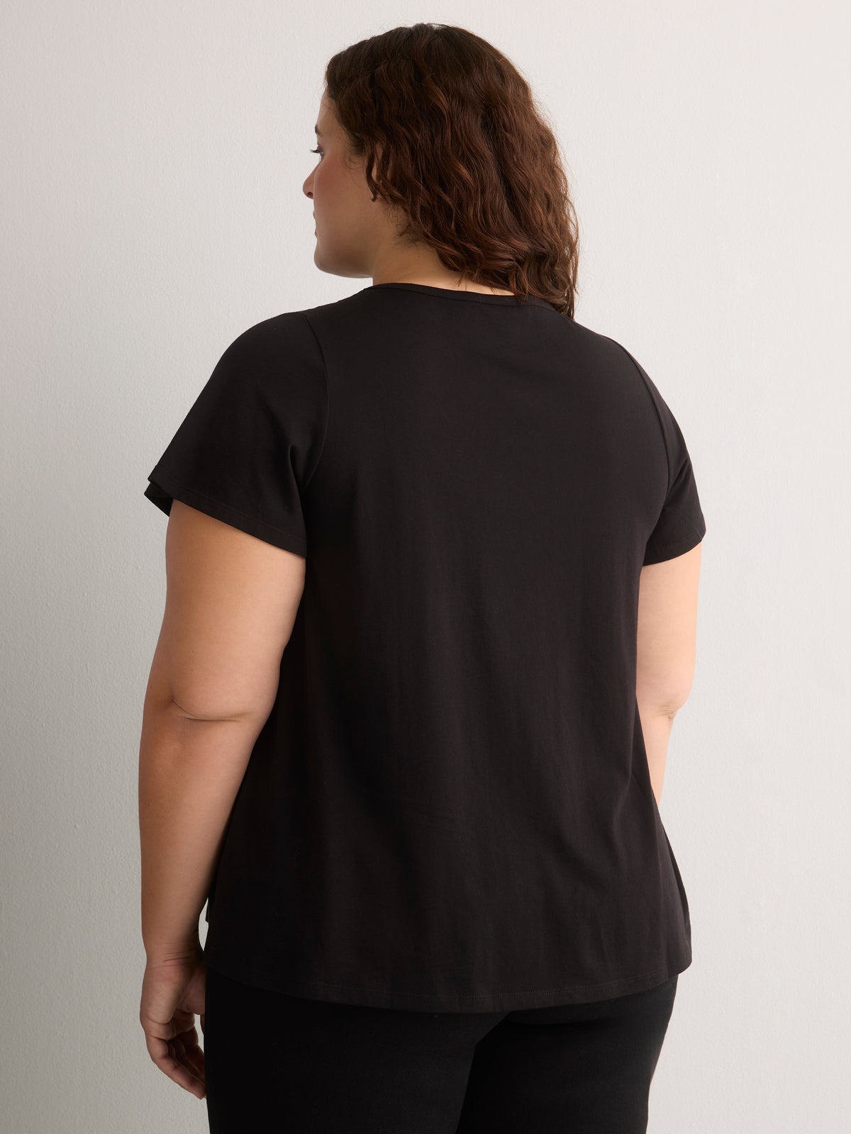 Slight Swing Top with Embroidered Yoke