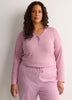 Modern-Fit Pointelle Henley Sleep Top - tiVOGLIO