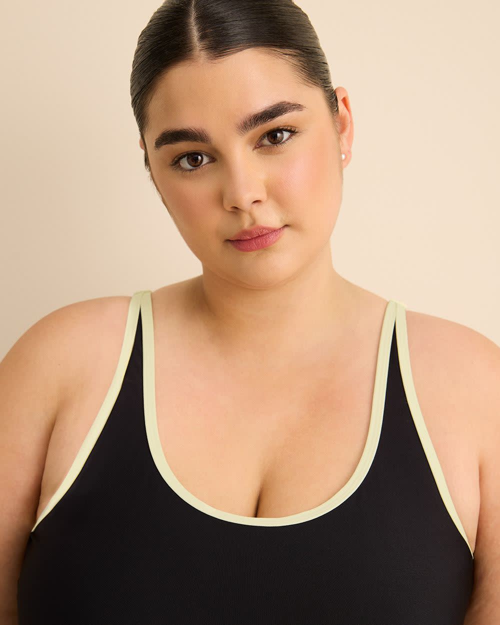 Tankini noir à encolure dégagée - Active Zone