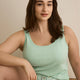 Green Rib Tank Top and Ice Cream-Print Boxer Pyjama Set - ti Voglio