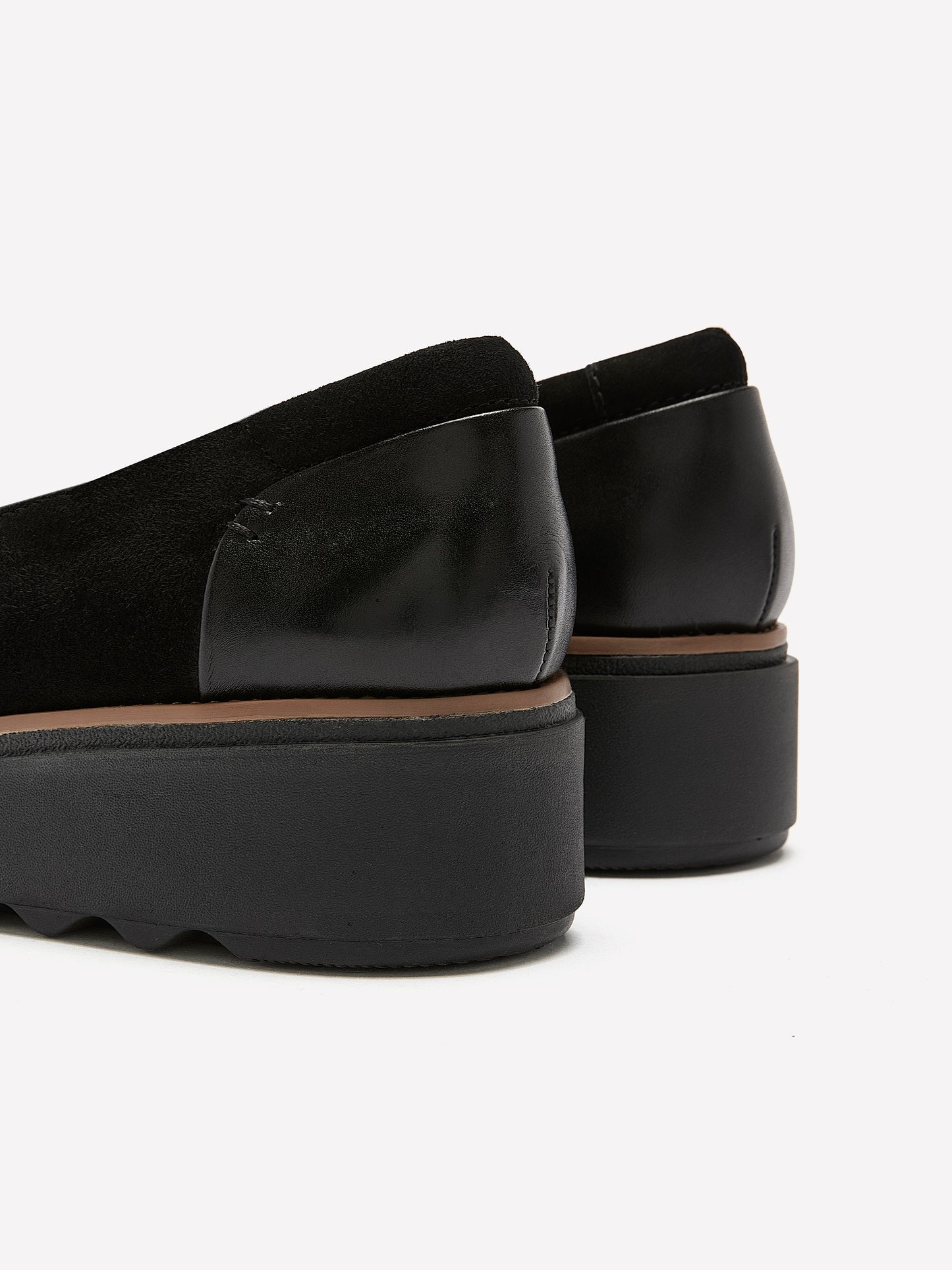 Wide Width, Sharon Dolly Black Suede Wedge Loafer - Clarks