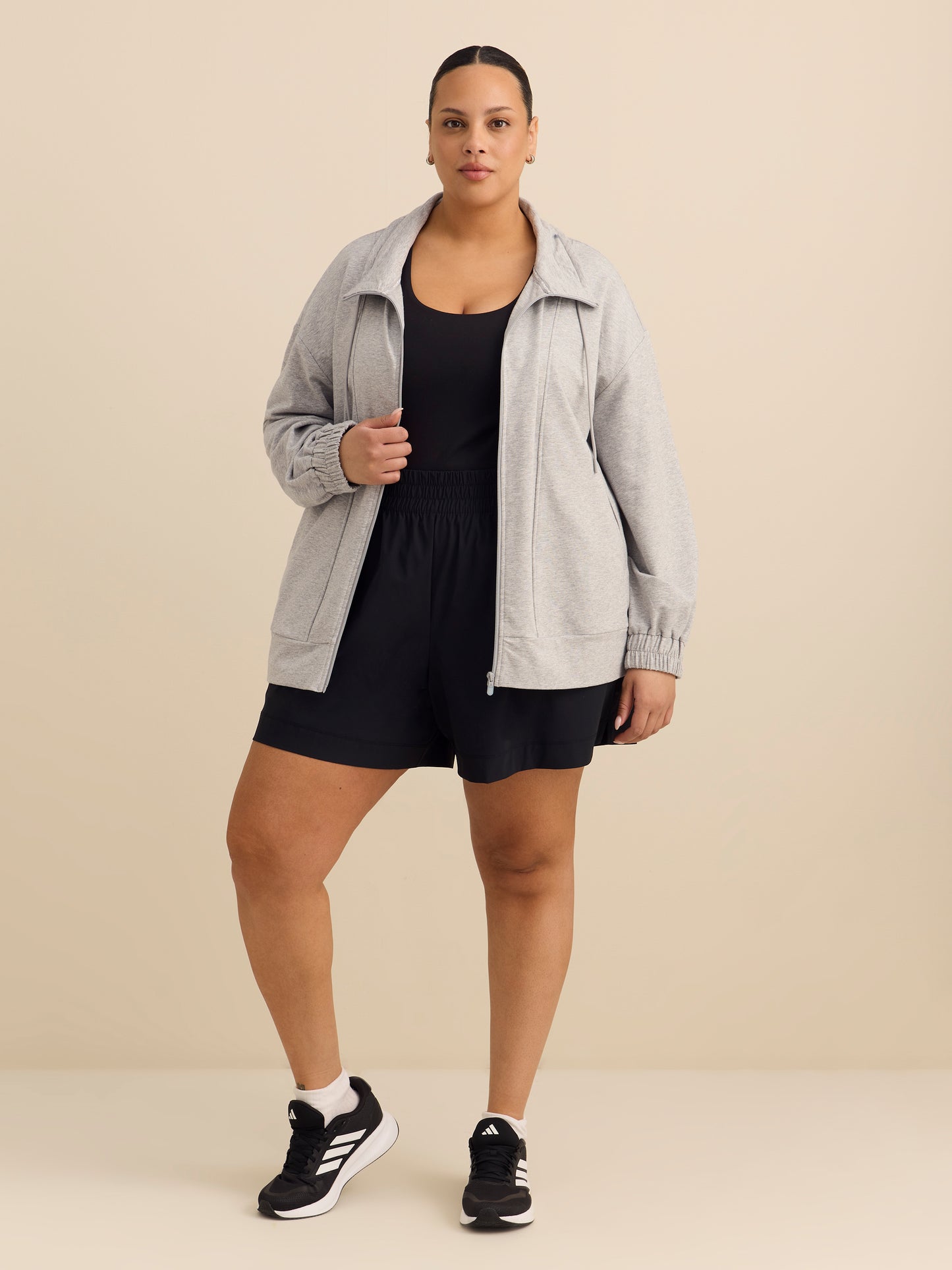 Manteau zippé à col montant - Active Zone