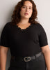 Black Leather Denim Belt