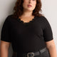 Black Leather Denim Belt