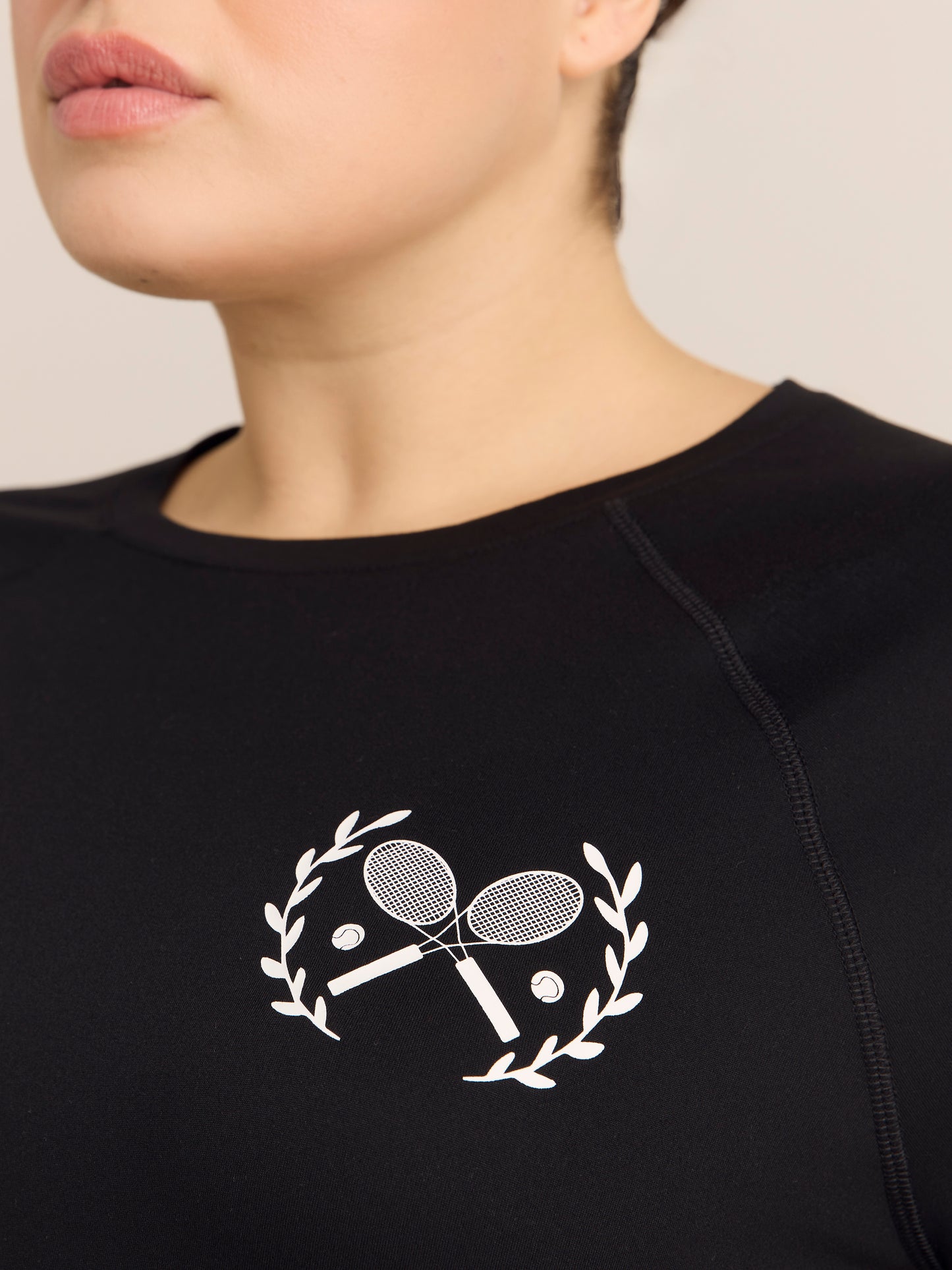 Responsible, Tennis-Print Short-Sleeve Crew Neck T-Shirt - Active Zone