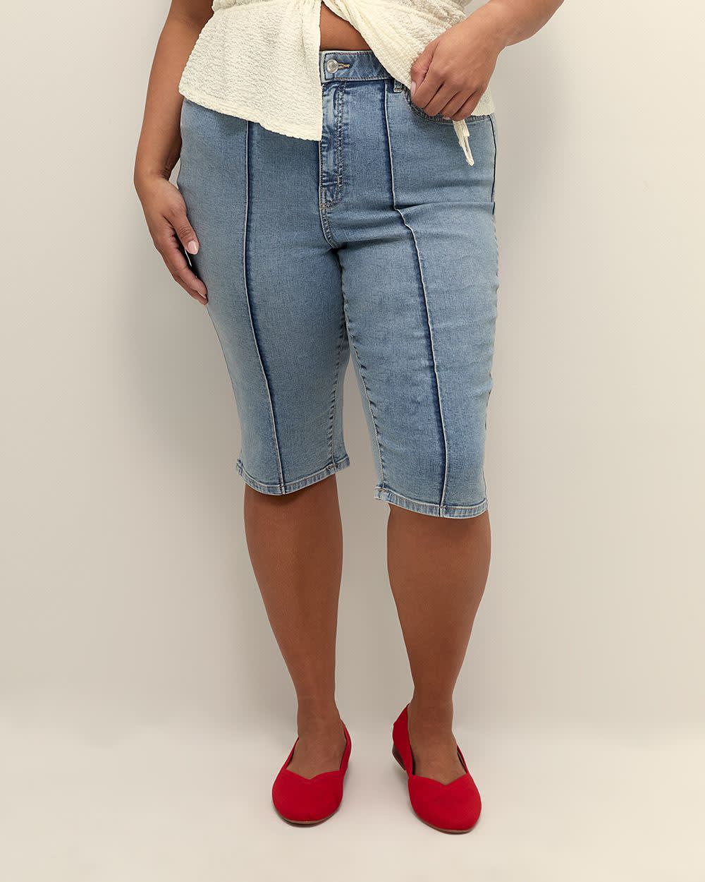 Capri en denim avec pli, coupe galbée - d/C JEANS