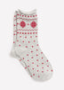 Fair Isle Cotton Knit Crew Socks