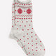 Fair Isle Cotton Knit Crew Socks