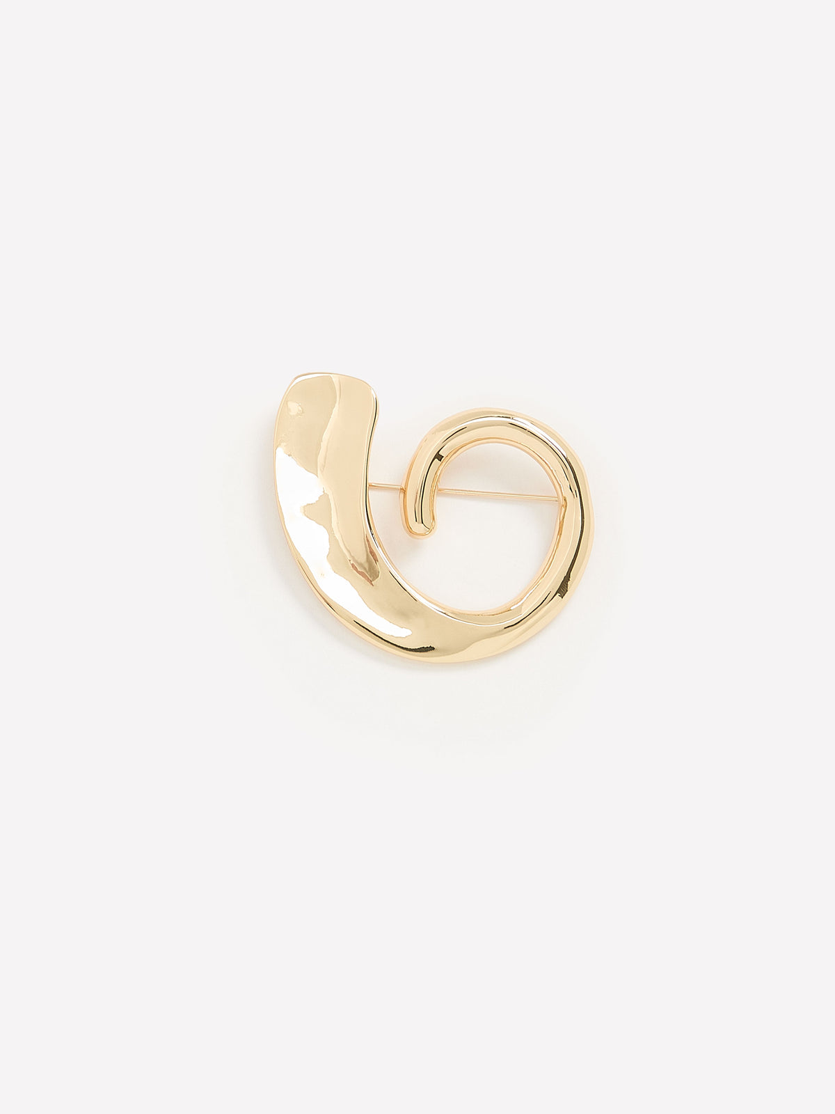 Large Golden Spiral Brooch