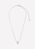 Short Dainty Necklace with Hammered Pendant