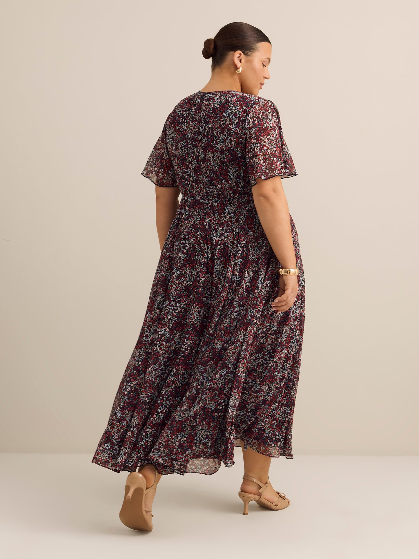 Fit-and-Flared Maxi Cocktail Dress - Addition Elle