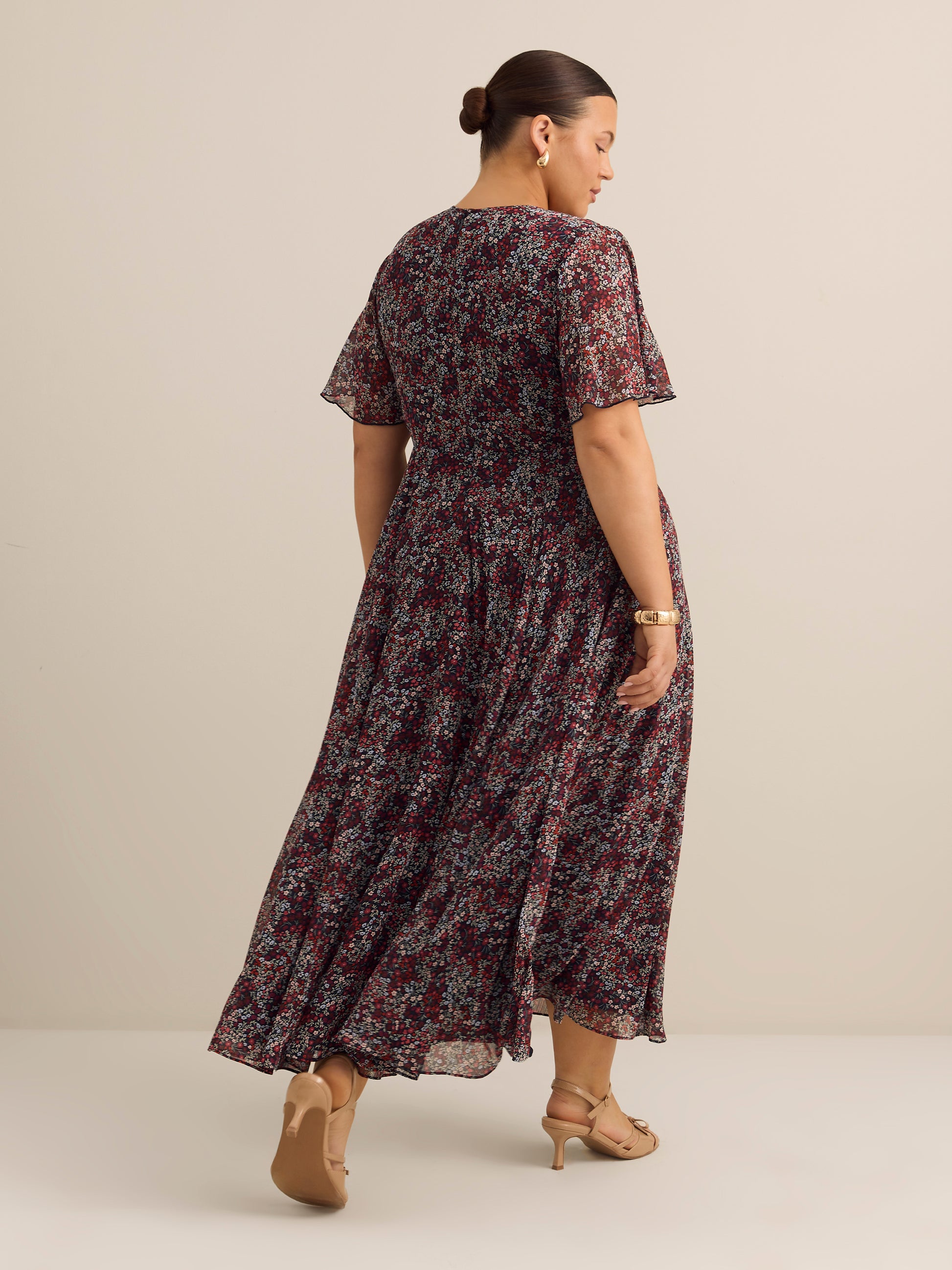 Fit-and-Flared Maxi Cocktail Dress - Addition Elle