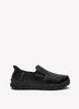 Wide Width, Black Leather Nampa Engus Slip-On Shoe - Skechers