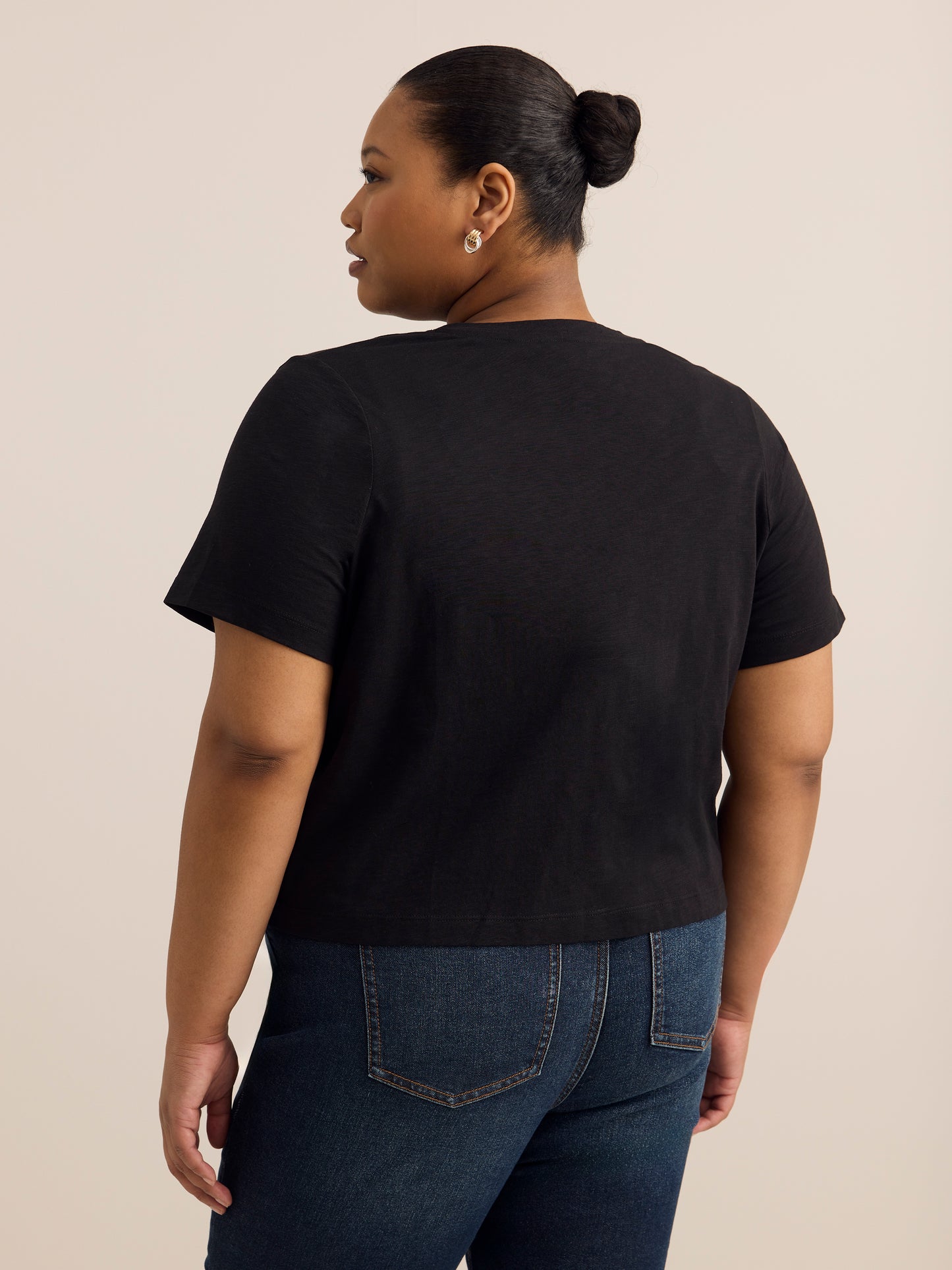 Tie-Front Short-Sleeve Cardigan