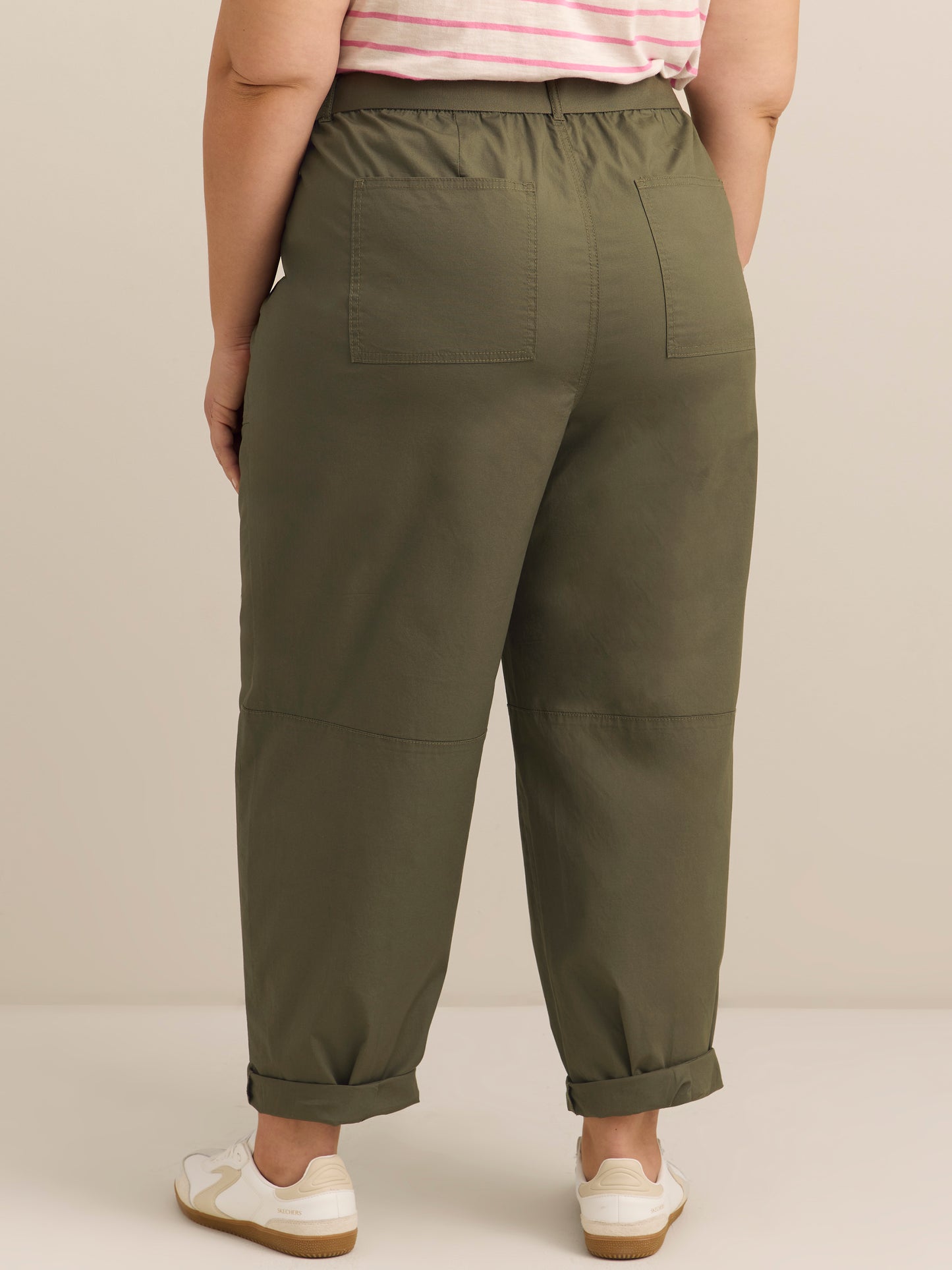 Pantalon en popeline à jambe ballon