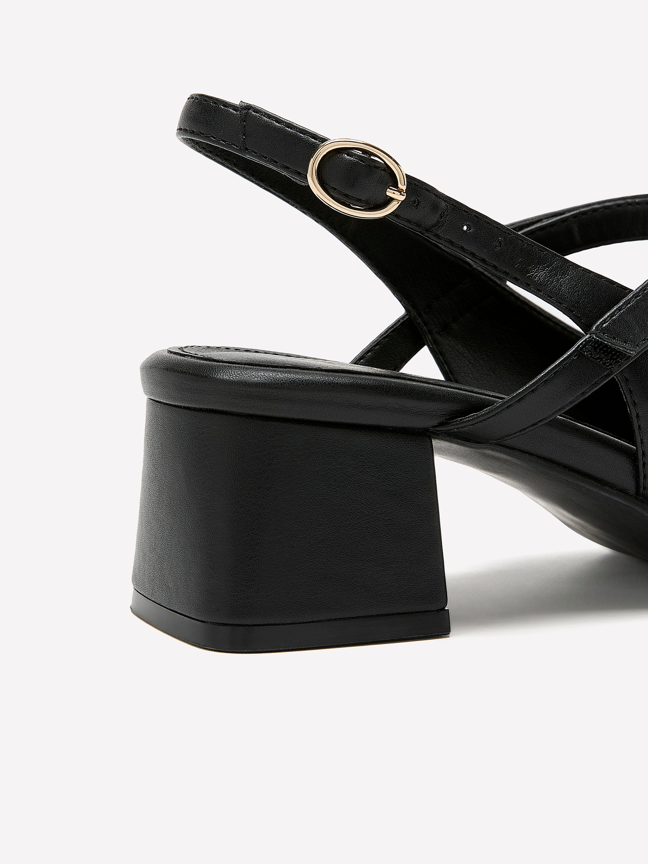 Extra Wide Width, Pointed-Toe Slingback with Block Heel