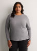 Fitted Long-Sleeve Rib Knit Tee