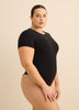 Combinaison noire à manches courtes, coupe cheeky - ti Voglio