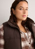 Long Hooded Faux-Fur Lined Vest