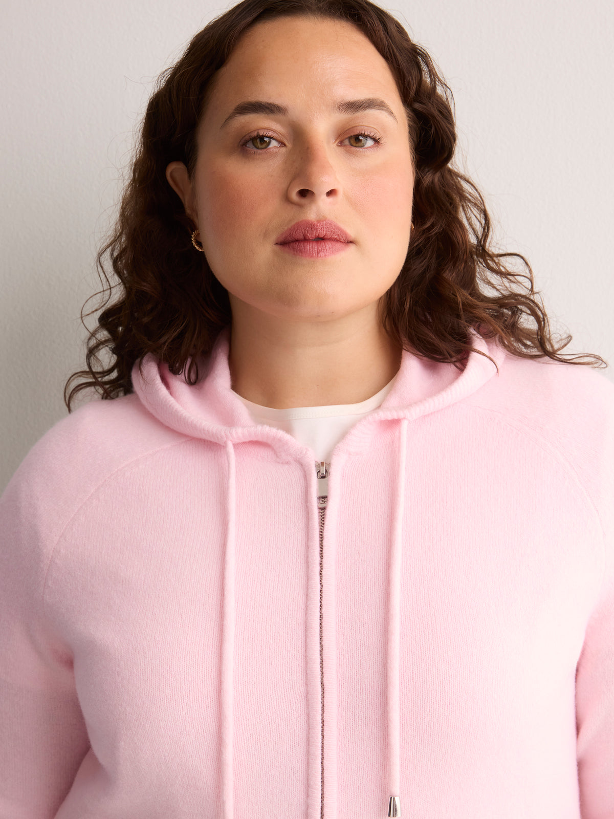 Straight Hooded Zip Sweater