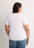 Ribbed Knit Fitted Short-Sleeve T-Shirt