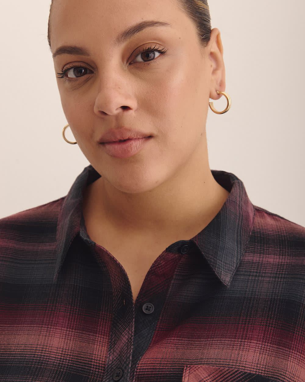 Plaid Flannel Buttoned Down Shirt