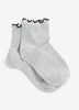 Ankle Socks with Contrasting Lettuce Edge