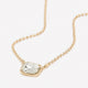 Short Golden Necklace with Square Stone