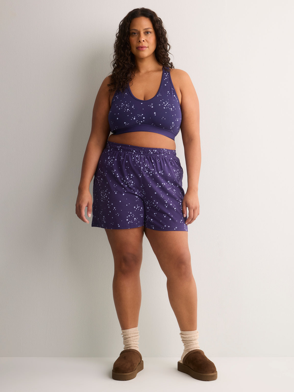 Star-Print Cotton Bralette - tiVOGLIO