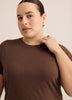 Crewneck Short-Sleeve Knit Top