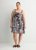 Robe cache-maillot sans manches en tricot léger plissé