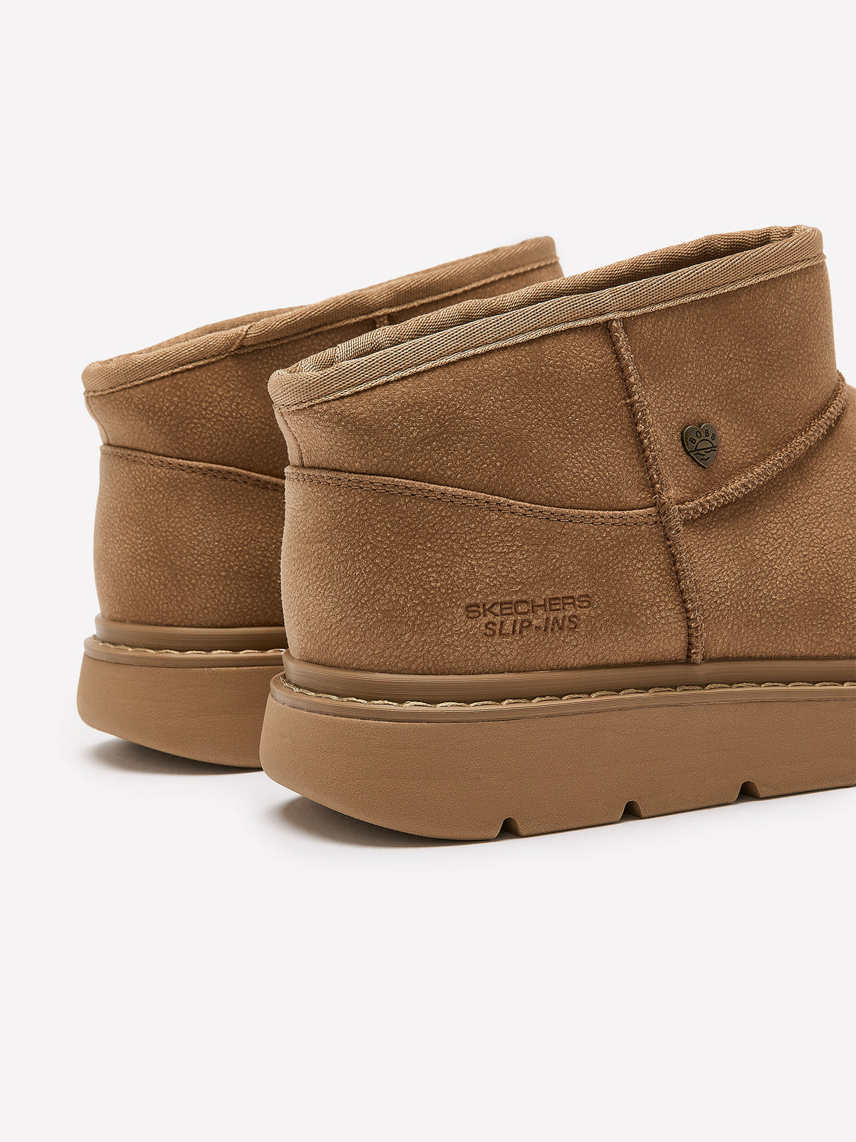Wide Width, Bobs Keepsakes Slip-On Faux-Leather Winter Bootie - Skechers