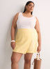 Linen-Blend Buttoned Skort