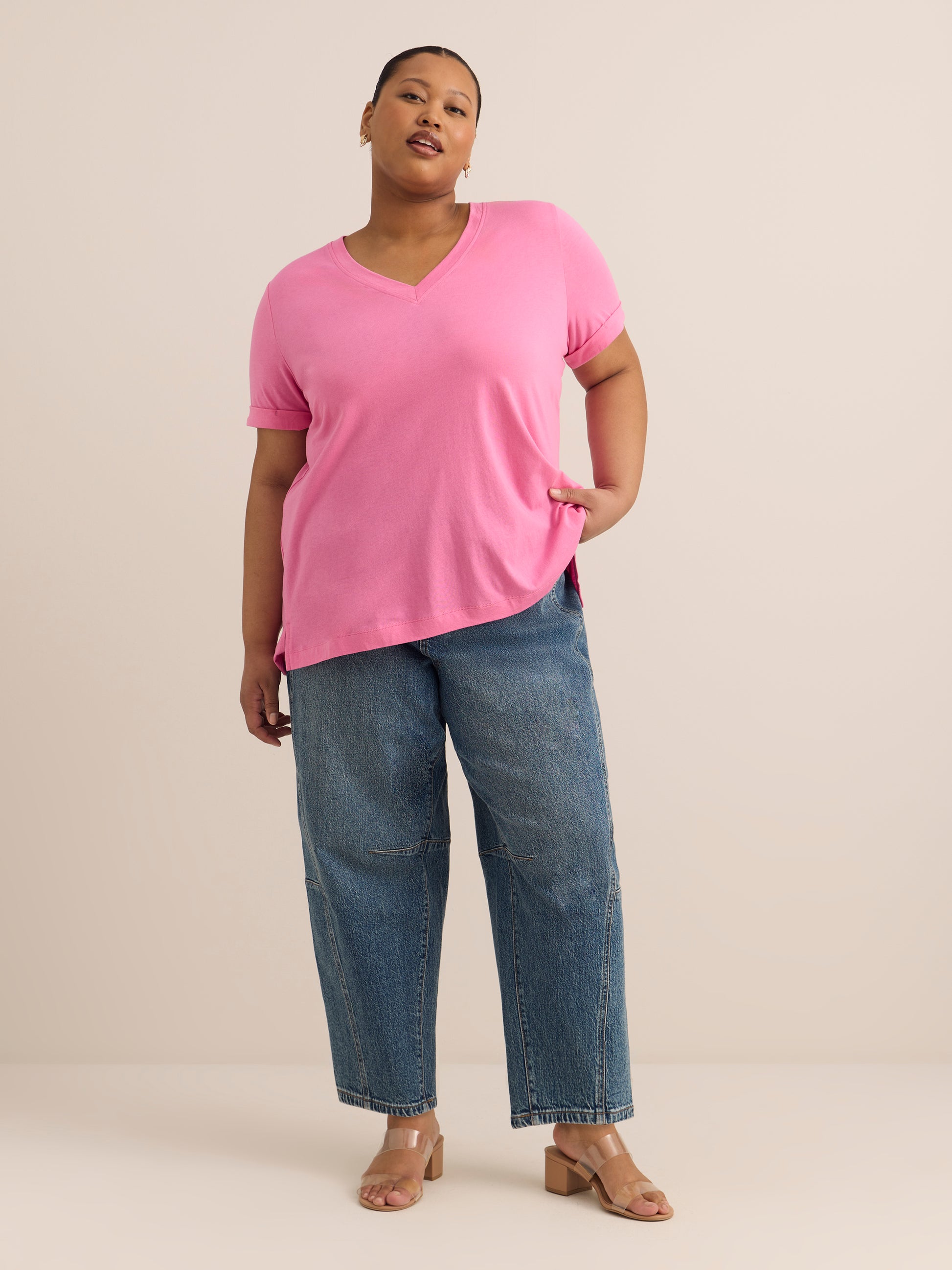 Responsible, Boyfriend-Fit Tee with Slits