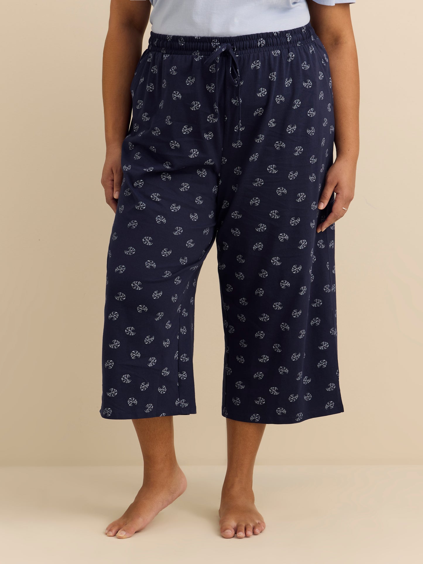 Printed Cotton Capri Jogger - ti Voglio