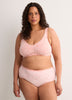 Wireless Pink Paisley-Print Cotton Bra with Picot Trim - tiVOGLIO