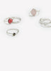 Assorted Western Rings with Stones, Set of 6