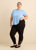 Black Fashion Legging with Crocheted Hem